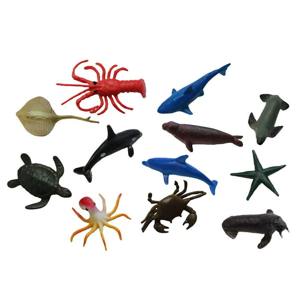 2 PCS Plastic Crab Sea Life Creature Decoration Artificial Plastic Crab Toy